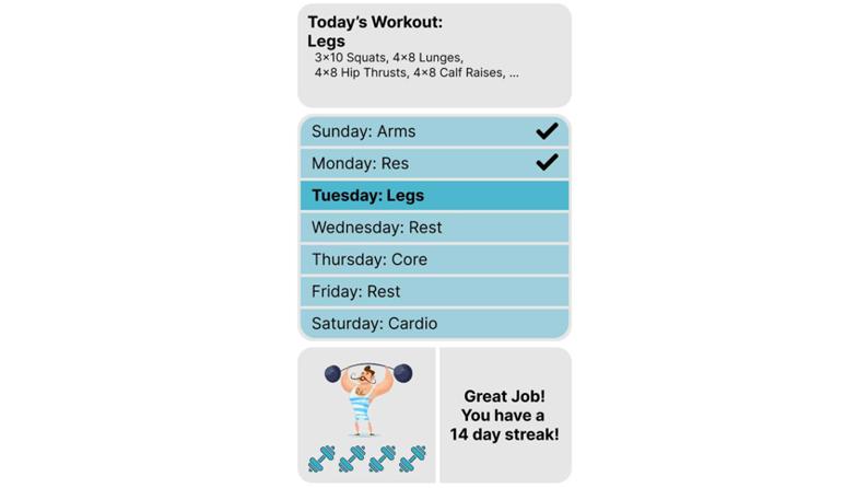 Fitness App screenshot